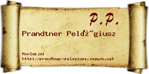 Prandtner Pelágiusz névjegykártya